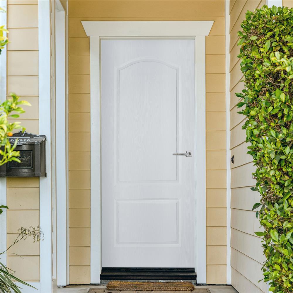 ประตูภายนอก UPVC AZLE AZ-A913 80X200 ซม. สีขาว เจาะลูกบิด