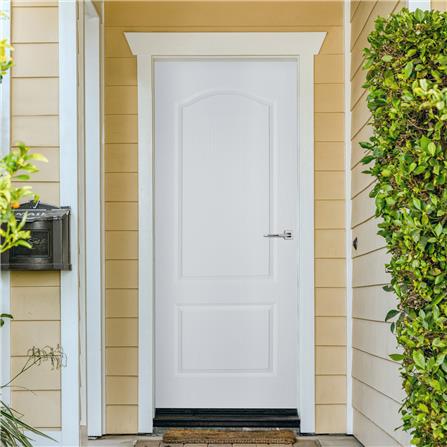 ประตูภายนอก UPVC AZLE AZ-A913 80X200 ซม. สีขาว เจาะลูกบิด_1