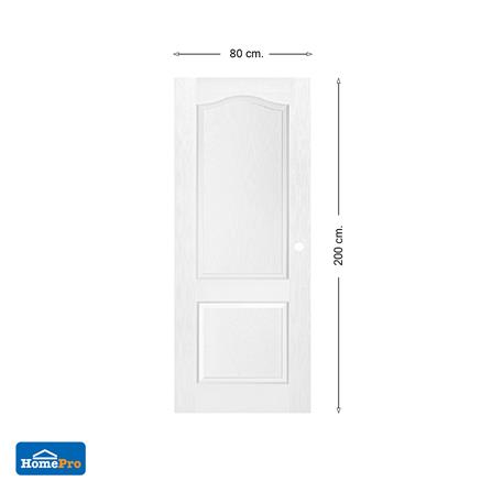 ประตูภายนอก UPVC AZLE AZ-A913 80X200 ซม. สีขาว เจาะลูกบิด_2