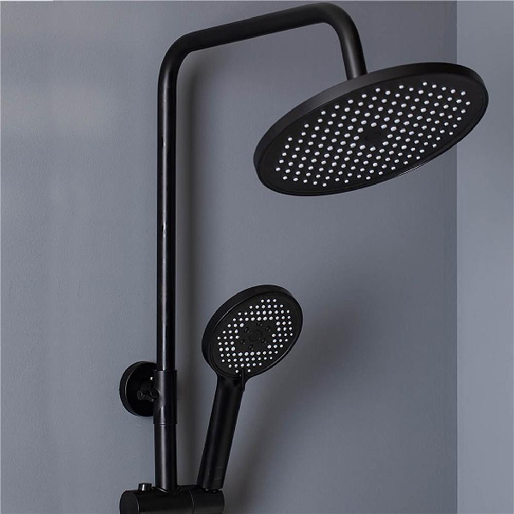 ฝักบัว RAIN SHOWER ผสม RASLAND SUPER-COOL-BK สีดำ