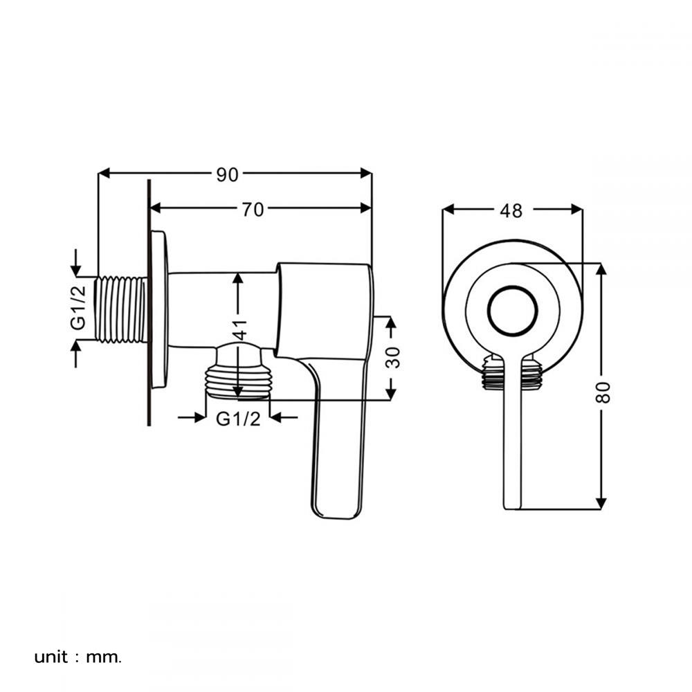 วาล์วฝักบัว 1 ทาง BEN BN SHW-VALVE
