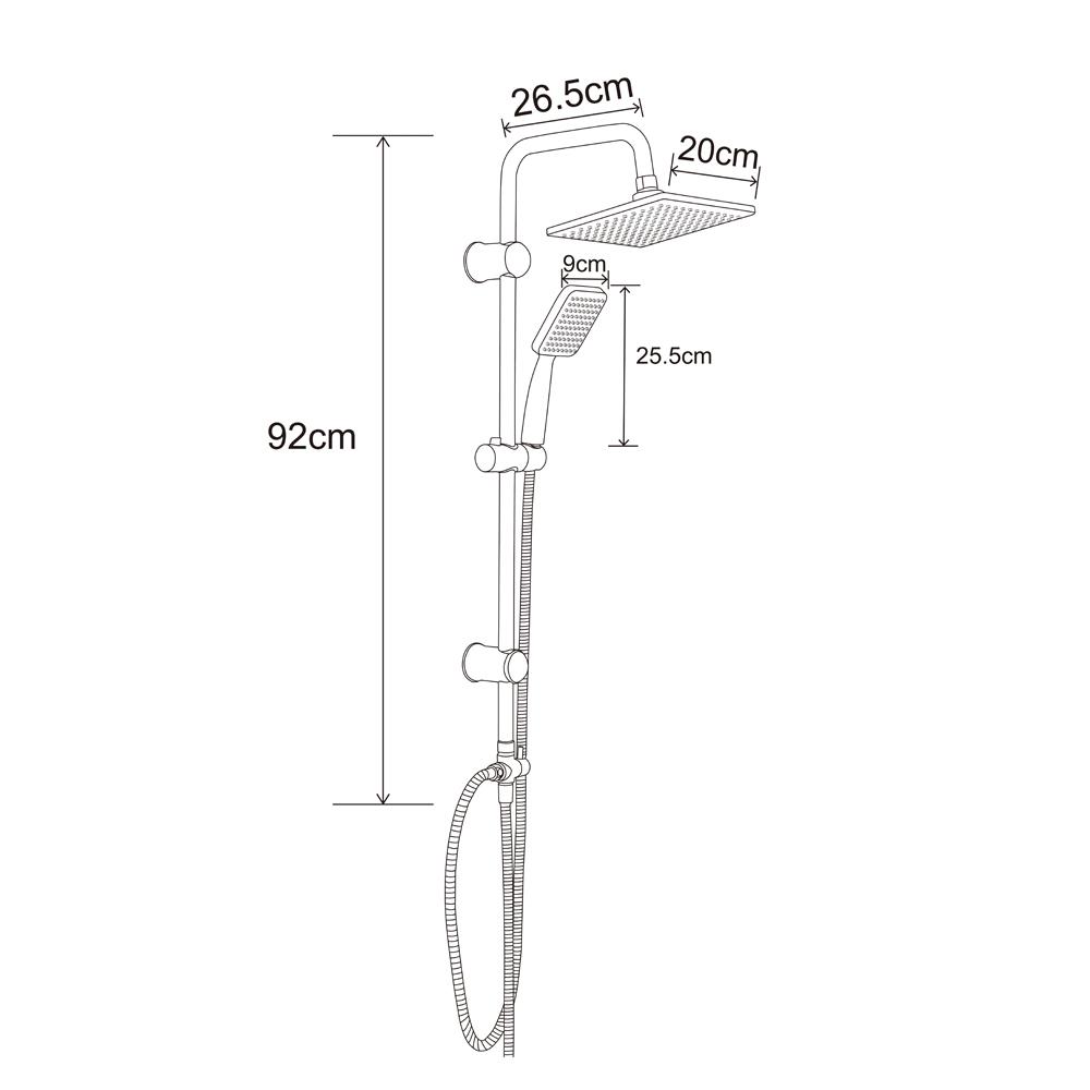 ฝักบัว RAIN SHOWER น้ำอุ่น BEN 9363RAIN-SQ