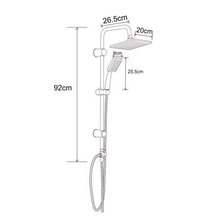 ฝักบัว RAIN SHOWER น้ำอุ่น BEN 9363RAIN-SQ_1