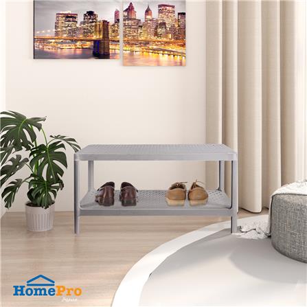ชั้นวางรองเท้า 2 ชั้น STACKO MONO 70x30x34.3 ซม. สีเทา_2
