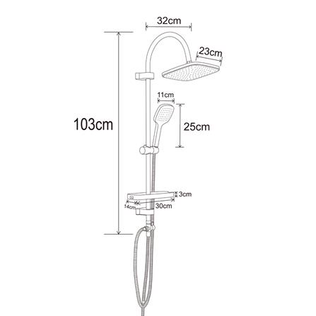 ฝักบัว RAIN SHOWER น้ำอุ่น RASLAND RA SQ-RAIN2022_4