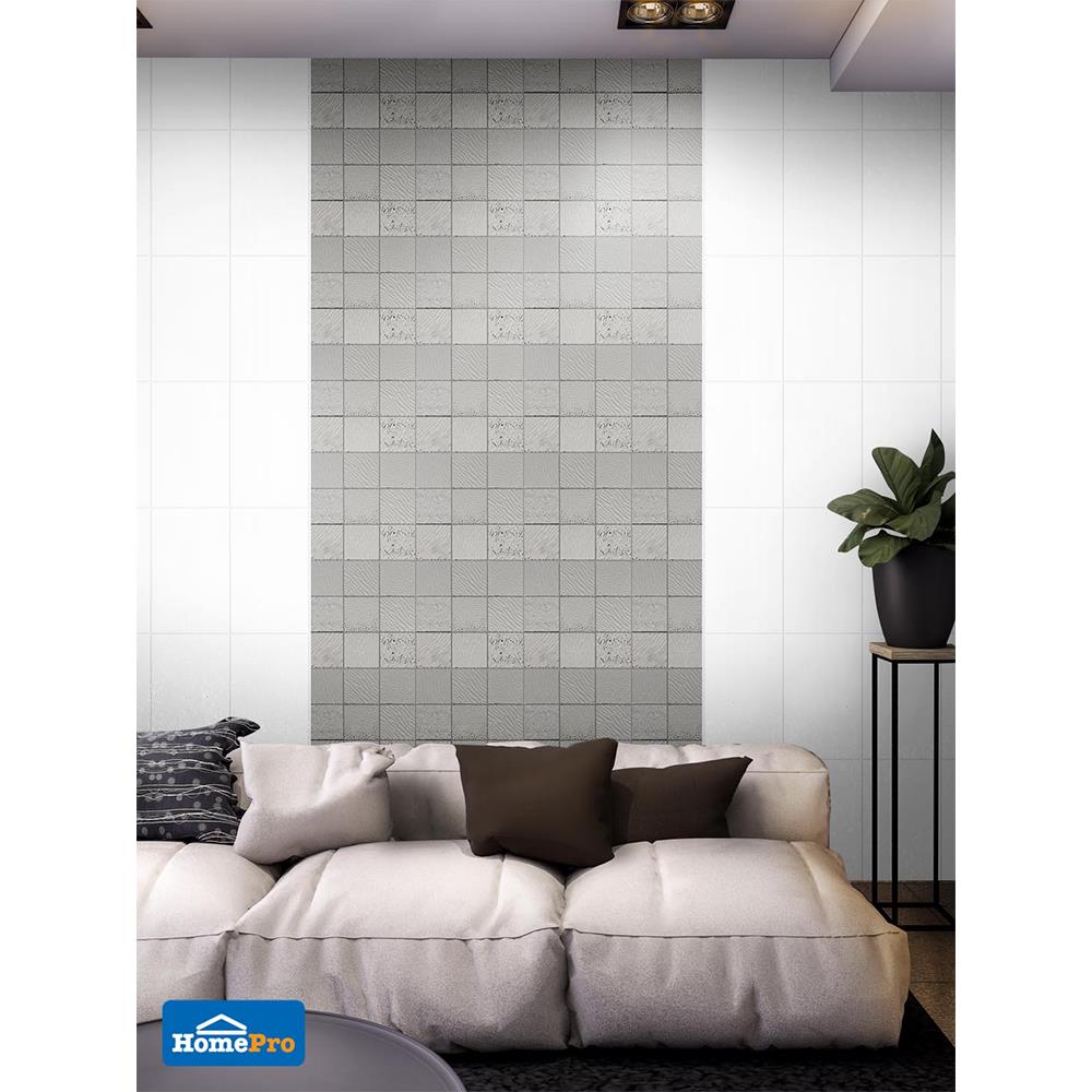 โมเสคแก้ว 30x30 ซม. TARA HPR-214 SILVER สีเงิน