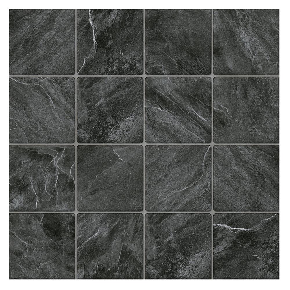 กระเบื้องพื้นพอร์ซเลน  16x16 นิ้ว COTTO เธอราพี กริด เนโร ดำ PM 0.96 ตร.ม.