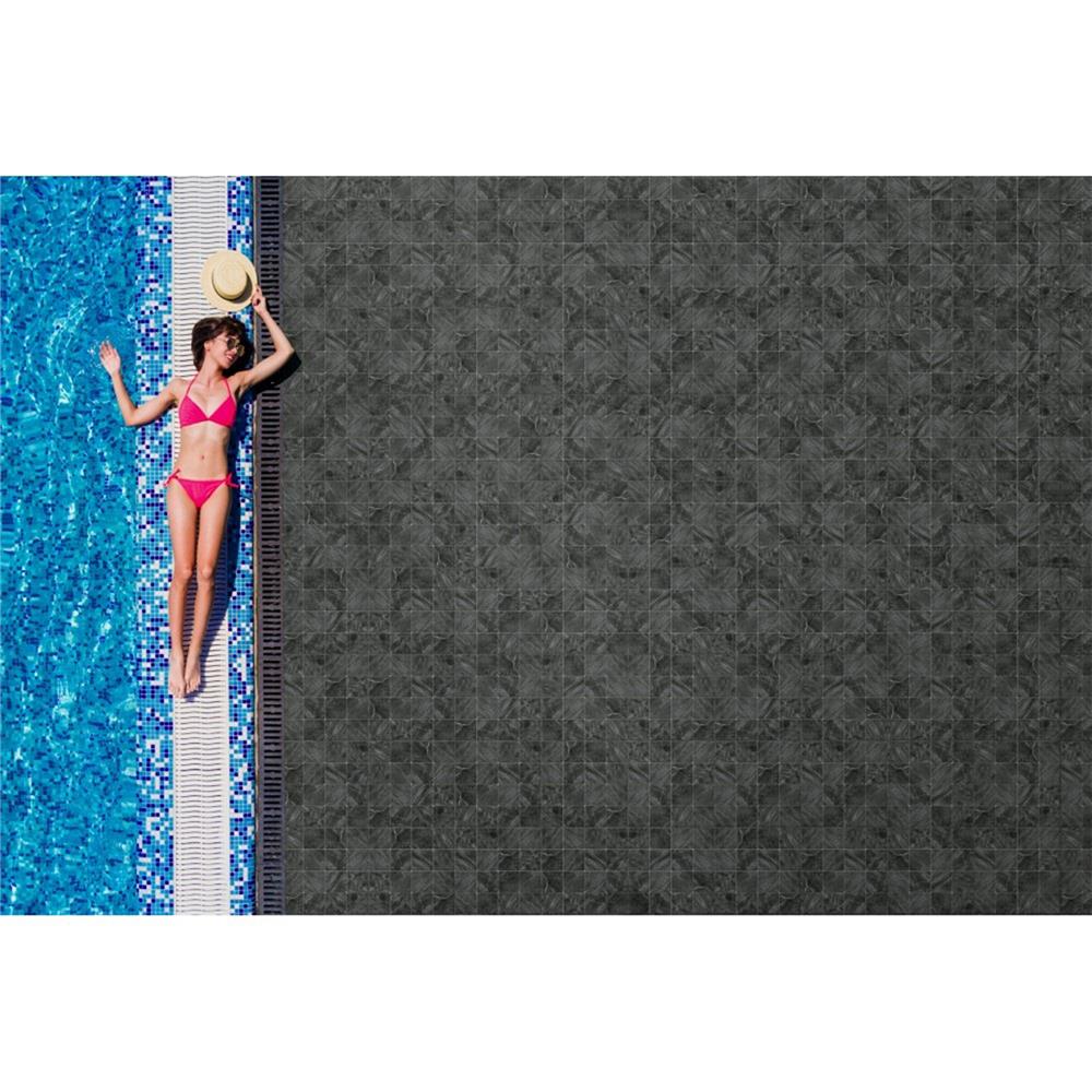 กระเบื้องพื้นพอร์ซเลน  16x16 นิ้ว COTTO เธอราพี กริด เนโร ดำ PM 0.96 ตร.ม.