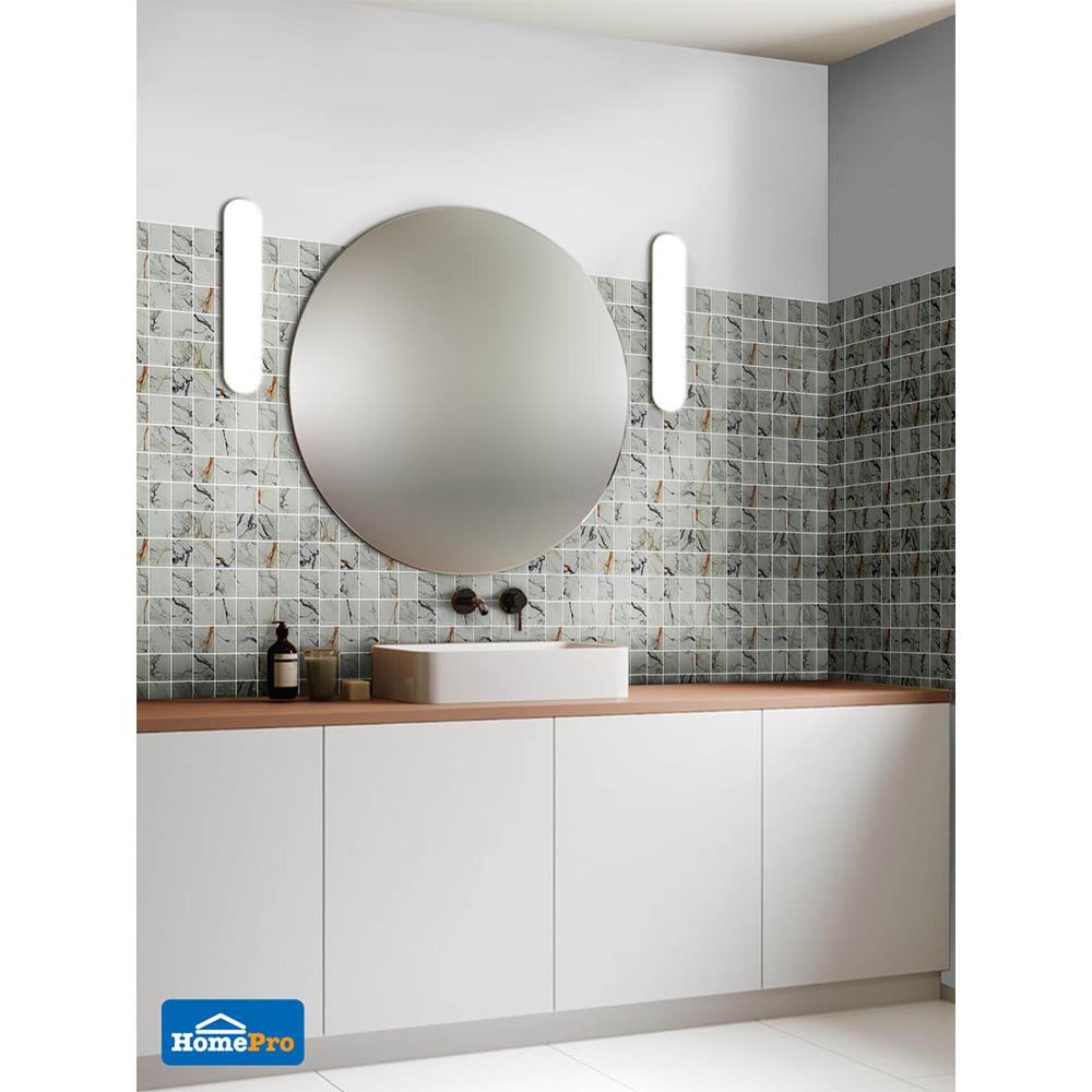 โมเสคแก้ว 30x30 ซม. TARA HPR-215 MARBLE สีขาว