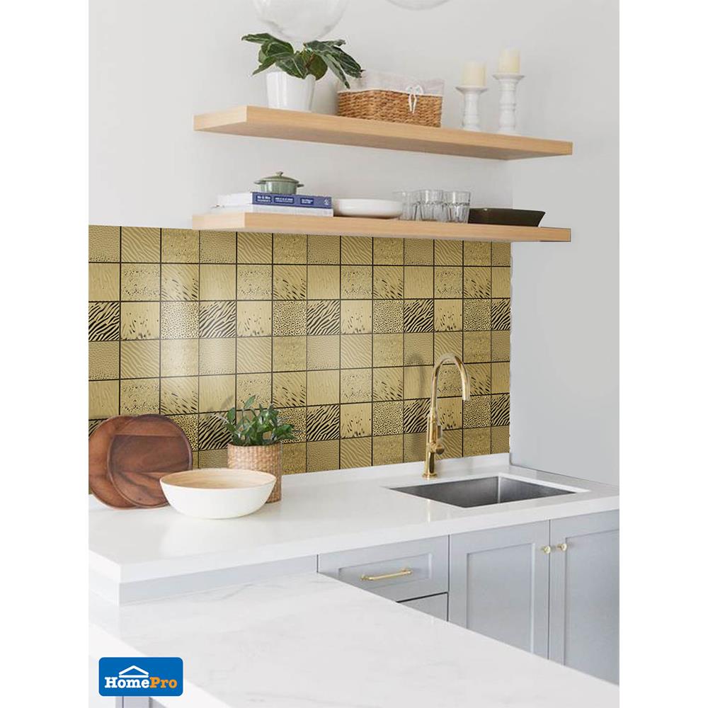 โมเสคแก้ว 30x30 ซม. TARA HPR-212 GOLD สีทอง