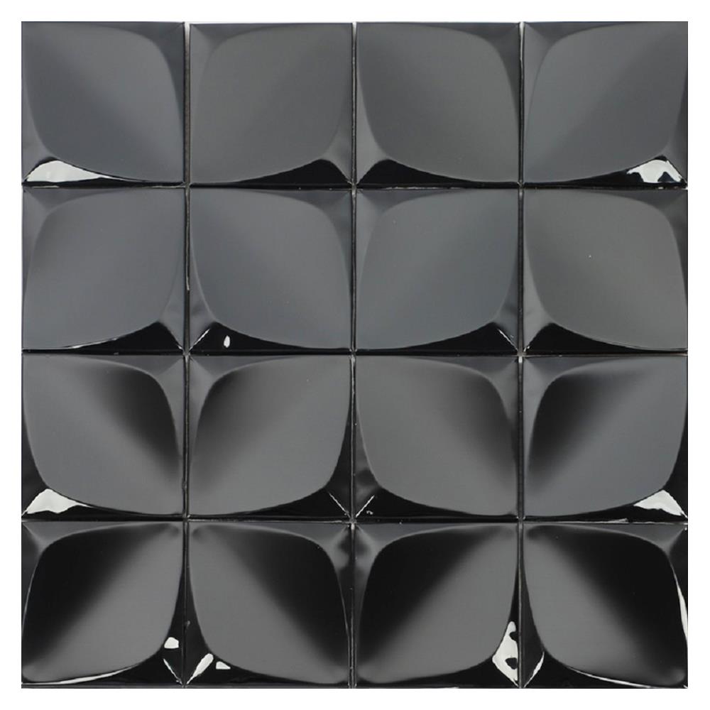 โมเสคแก้ว 30x30 ซม. TARA HPR-219 MIDNIGHT สีดำ