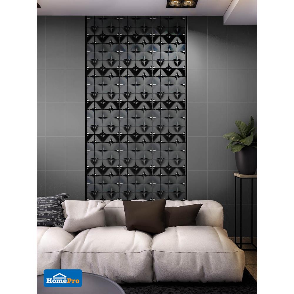 โมเสคแก้ว 30x30 ซม. TARA HPR-219 MIDNIGHT สีดำ