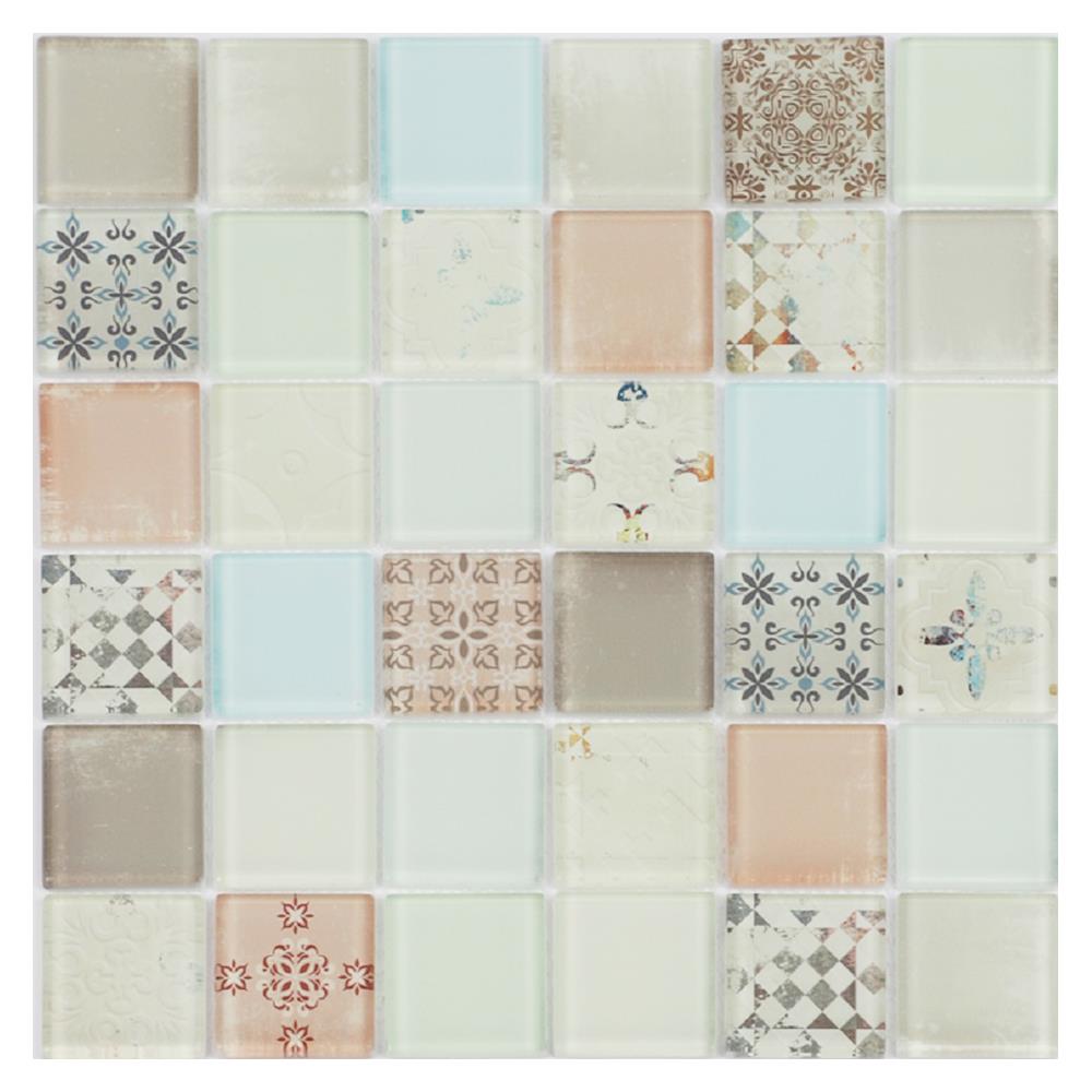 โมเสคแก้ว 30x30 ซม. TARA HPR-217 BELLA สีเบจ