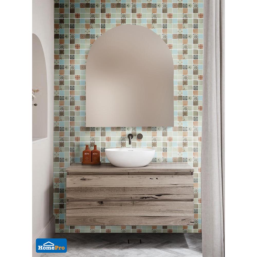 โมเสคแก้ว 30x30 ซม. TARA HPR-217 BELLA สีเบจ