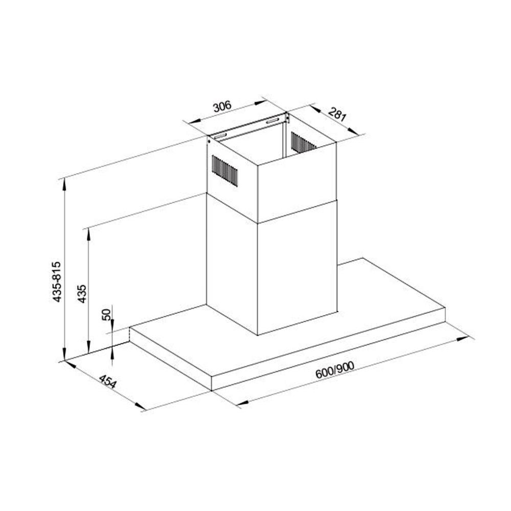 เครื่องดูดควันกระโจม ELECTROLUX ECT9740S 90 ซม.