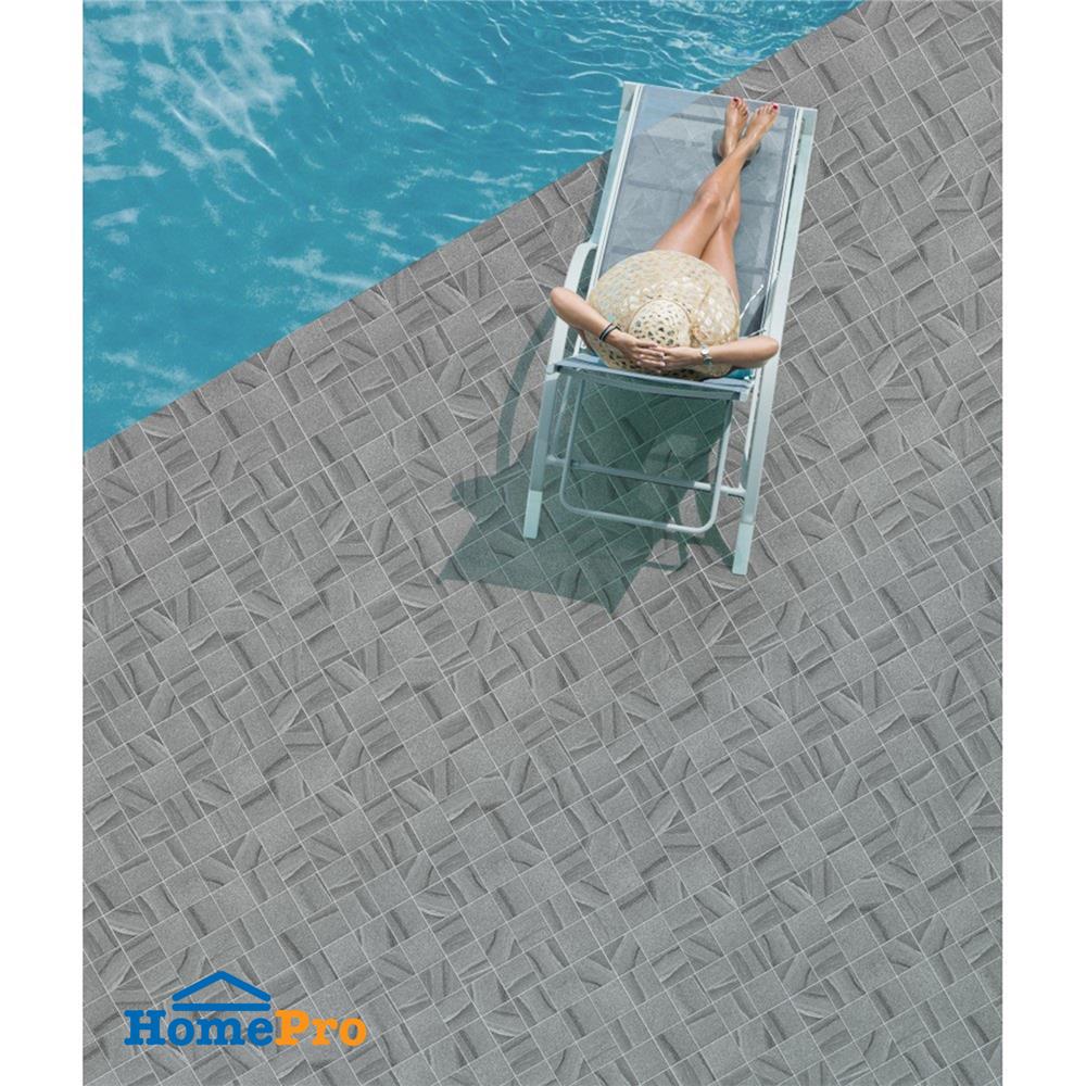 กระเบื้องพื้นพอร์ซเลน  16x16 นิ้ว COTTO ลากูนกริด กริจิโอ เทา PM 0.96 ตร.ม.