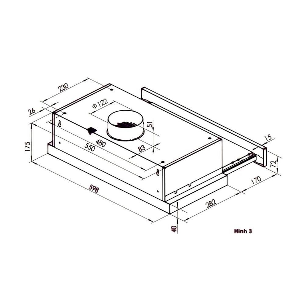 เครื่องดูดควันมาตรฐาน ELECTROLUX ECP6541B 60 ซม.