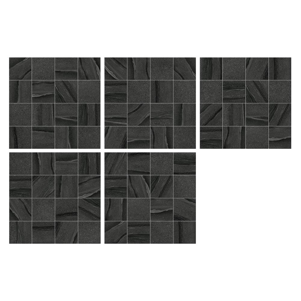 กระเบื้องพื้นพอร์ซเลน  16x16 นิ้ว COTTO ลากูนกริด เนโร ดำ PM 0.96M2