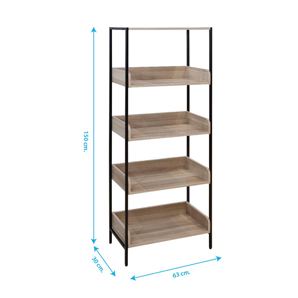ชั้นวางของ 5 ชั้น FURDINI FLEX 63 ซม. สีไวท์โอ๊ค