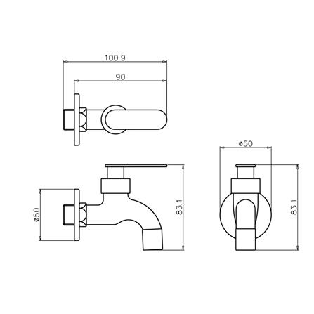 ก๊อกล้างพื้น 1 ทาง WS WS-0316_1