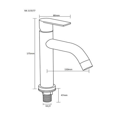 ก๊อกอ่างล้างหน้าเดี่ยว RASLAND 115577_5