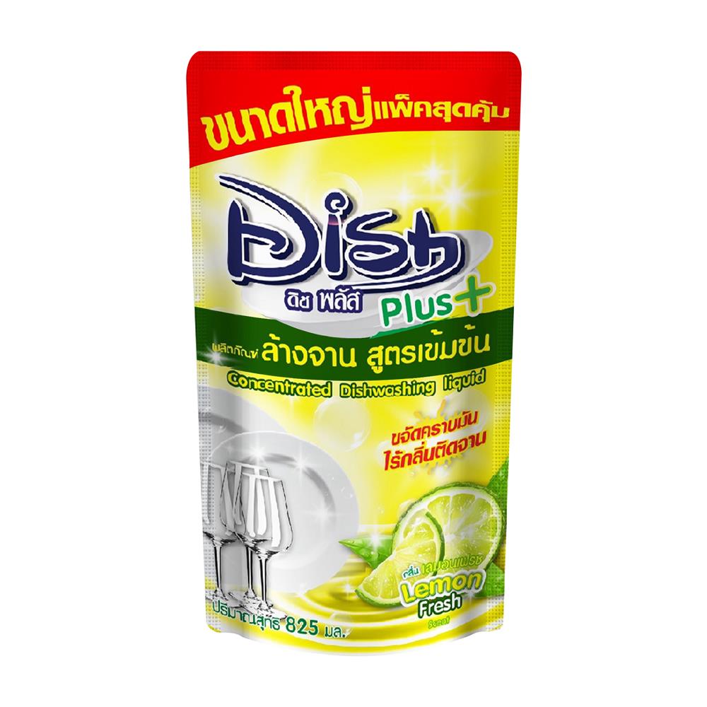 รีฟิลน้ำยาล้างจาน DISH กลิ่นเลมอนเฟรช 825 มล.