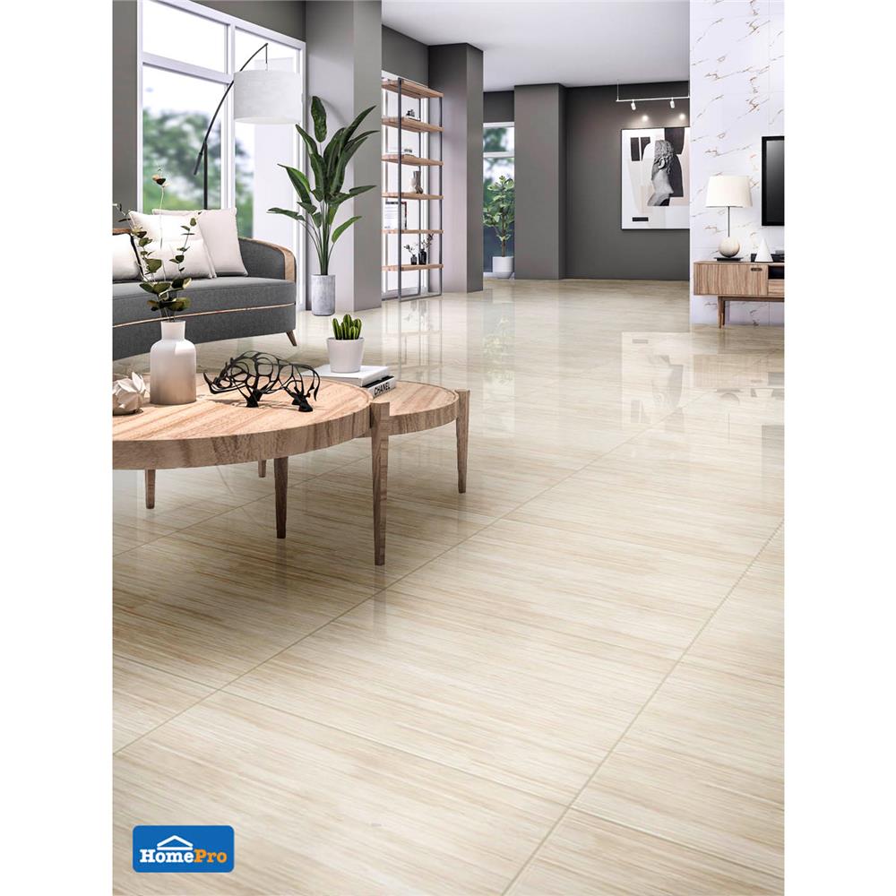 กระเบื้องพื้นพอร์ซเลน 60x90 ซม. MAxIMUS เลคนา ครีมา ครีม 1.08 ตร.ม.