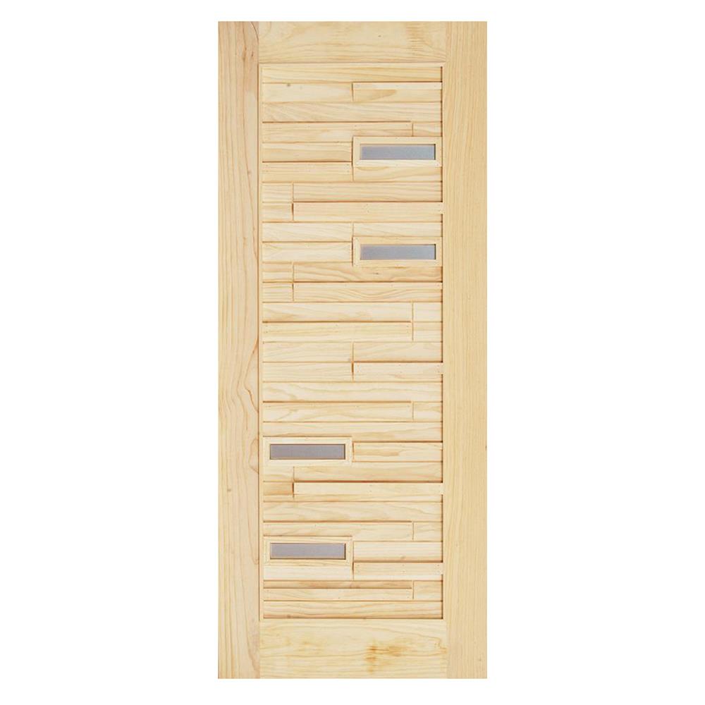 ประตูไม้สนนิวซีแลนด์สั่งตัดพิเศษ D2D-501 PLUS