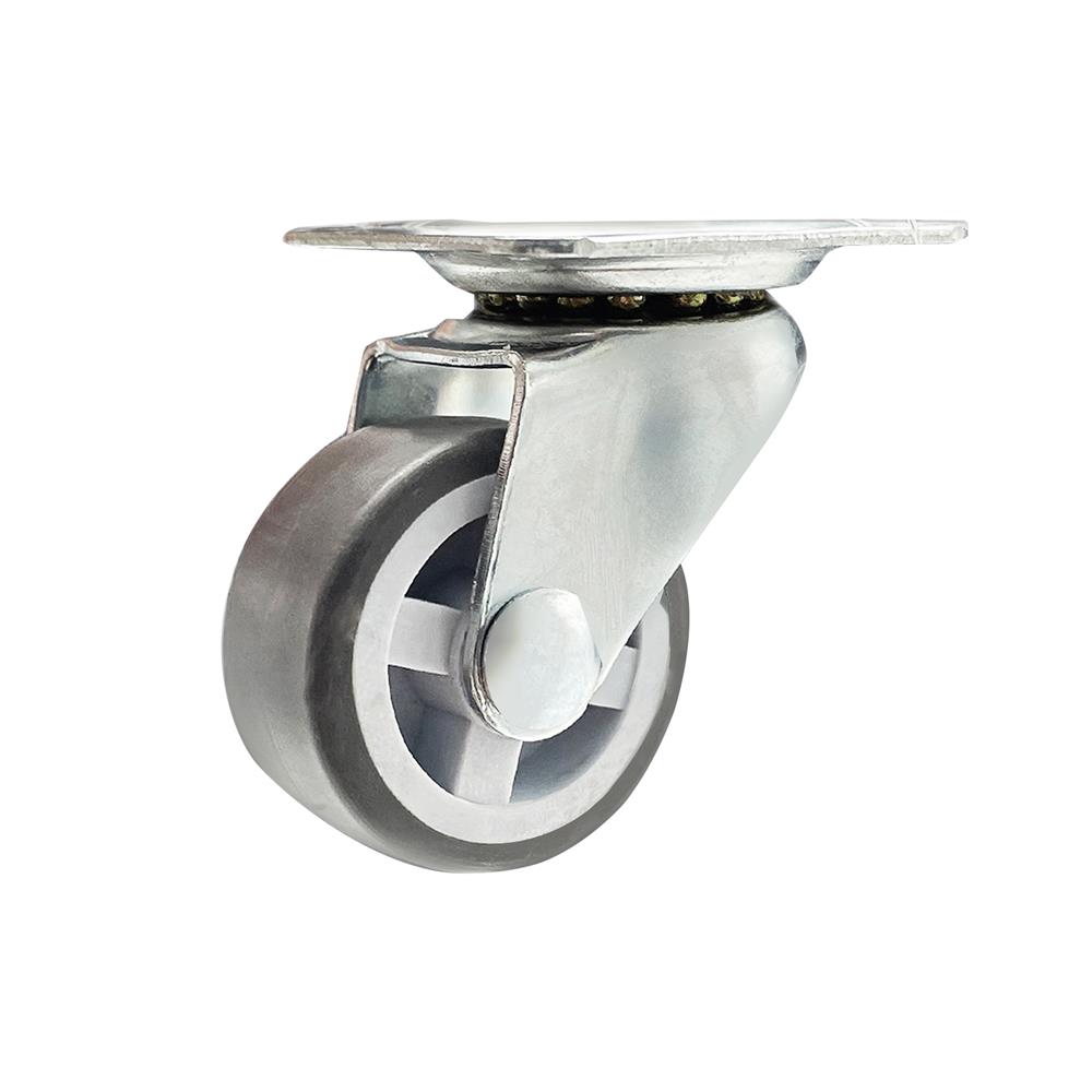 ลูกล้อยาง LEON แป้นหมุน ไม่มีเบรก 2 นิ้ว สีดำ