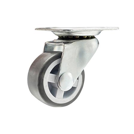 ลูกล้อยาง LEON แป้นหมุน ไม่มีเบรก 2 นิ้ว สีดำ