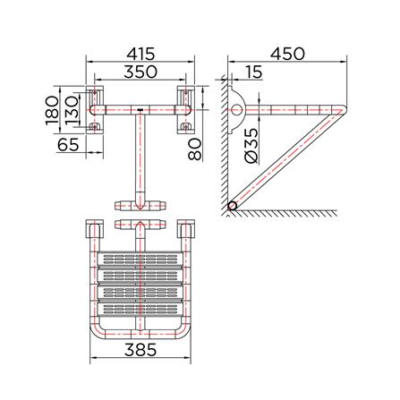 เก้าอี้อาบน้ำติดผนัง KARAT FAUCET KB-02-850-AB สีขาว_2