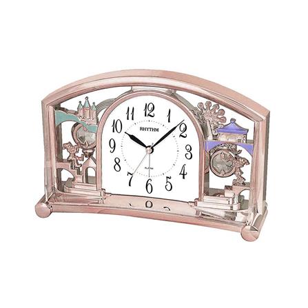 นาฬิกาตั้งโต๊ะพลาสติก RHYTHM 4SE535WD13 6X9 นิ้ว สีชมพู_0