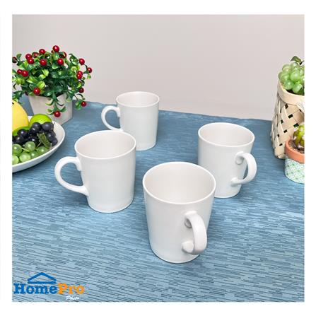 ถ้วยหูเซรามิก 300ml KECH LANZO WHITE 4 ใบ/ชุด_3