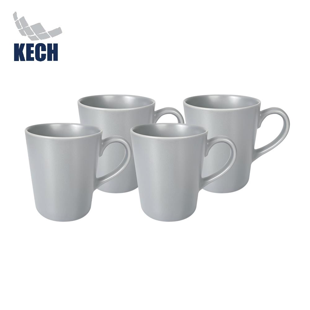 ถ้วยหูเซรามิก 300ml KECH LANZO GRAY 4 ใบ/ชุด
