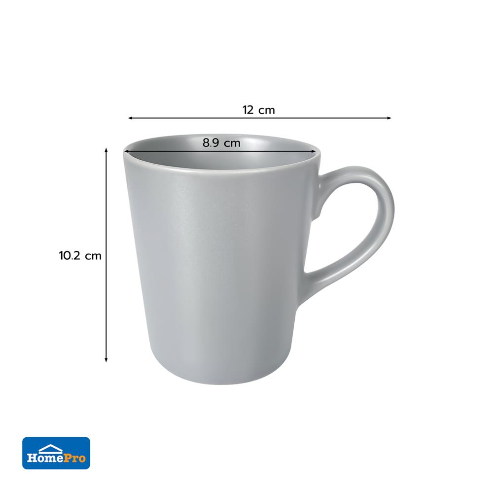 ถ้วยหูเซรามิก 300ml KECH LANZO GRAY 4 ใบ/ชุด