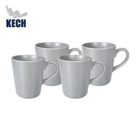 ถ้วยหูเซรามิก 300ml KECH LANZO GRAY 4 ใบ/ชุด_0