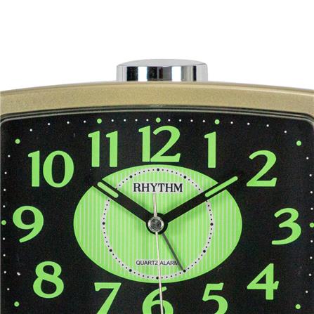 นาฬิกาตั้งโต๊ะพลาสติก RHYTHM CRA630NR18 3.5X4.5 นิ้ว สีทอง_1
