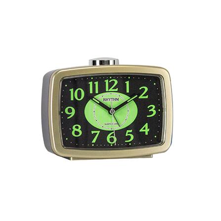 นาฬิกาตั้งโต๊ะพลาสติก RHYTHM CRA630NR18 3.5X4.5 นิ้ว สีทอง_2