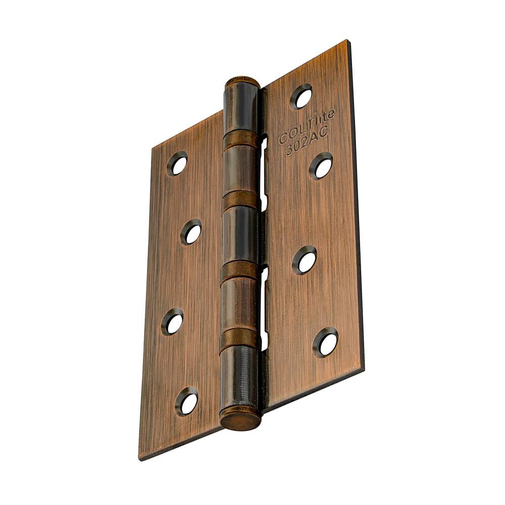 บานพับ 4X3 นิ้ว X 2 มม. COLT LITE 302 สีทองแดงรมดำ (แพ็ก 3 ชิ้น)