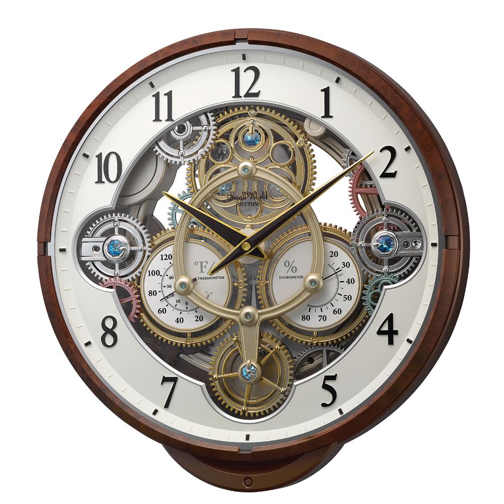 นาฬิกาแขวน RHYTHM 4MH886WU23 16 นิ้ว สีน้ำตาล