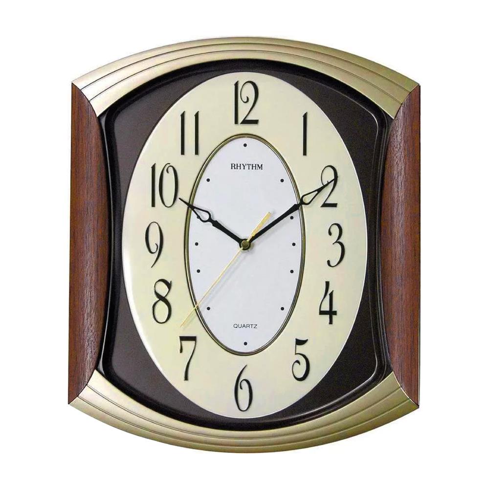 นาฬิกาแขวน RHYTHM CMG856NR06 14X11.5 นิ้ว สีน้ำตาล