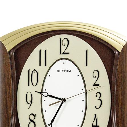 นาฬิกาแขวน RHYTHM CMG856NR06 14X11.5 นิ้ว สีน้ำตาล_1