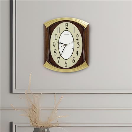 นาฬิกาแขวน RHYTHM CMG856NR06 14X11.5 นิ้ว สีน้ำตาล_3