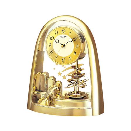 นาฬิกาตั้งโต๊ะ พลาสติก RHYTHM 4SG607WS65 9X7.5 นิ้ว สีทอง_0