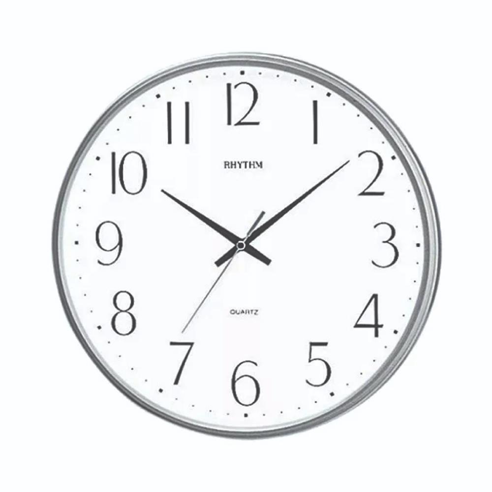 นาฬิกาแขวน RHYTHM CMG817NR19 12.5 นิ้ว สีเงิน