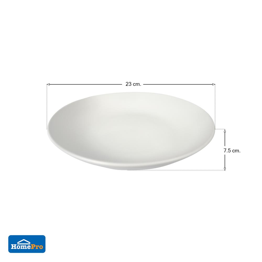 ชุดชามเซรามิก 9 นิ้ว KECH LANZO WHITE 4 ใบ