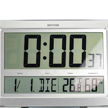 นาฬิกาตั้งโต๊ะพลาสติก RHYTHM LCW015NR19 11.5X15.5 นิ้ว สีขาว_1