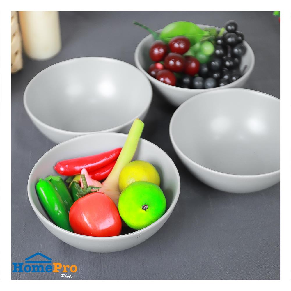 ชุดชามเซรามิก 6.5 นิ้ว KECH LANZO GRAY 4 ใบ