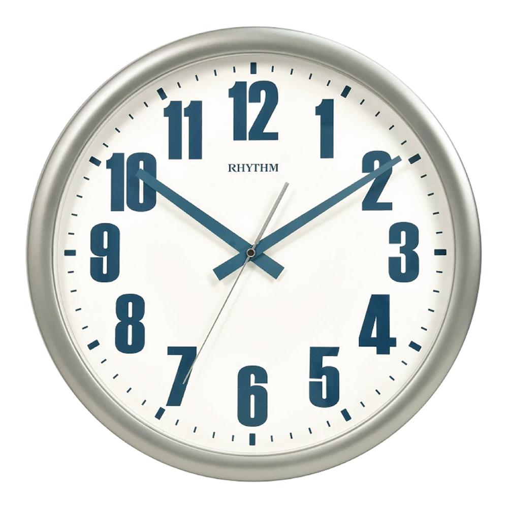 นาฬิกาแขวน RHYTHM CMG582NR19 16 นิ้ว สีเงิน