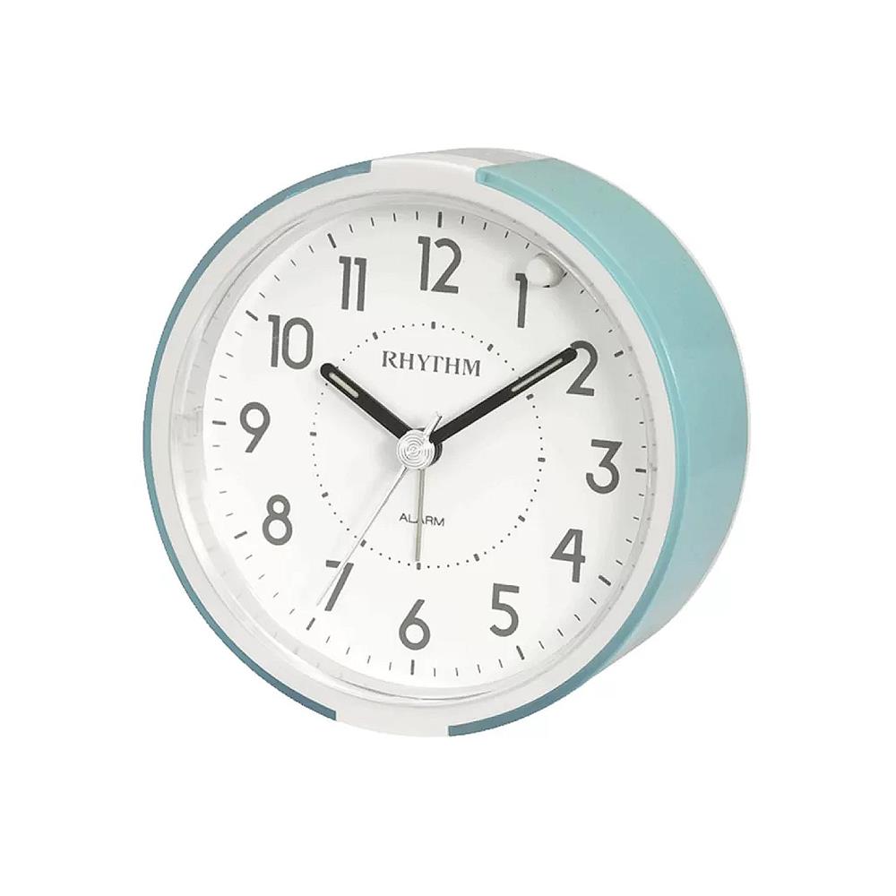 นาฬิกาตั้งโต๊ะพลาสติก RHYTHM CRE896BR04 3.5 นิ้ว สีฟ้า